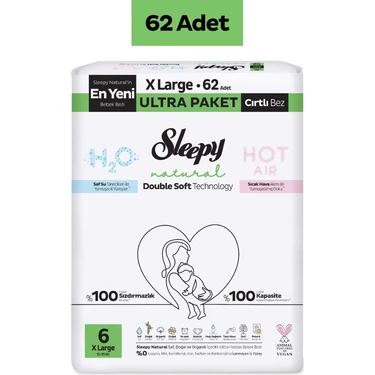 Sleepy Natural Double Soft Ultra Paket Bebek Bezi 6 Numara Fiyatı