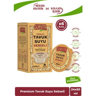 Gurvita Tavuk Suyu Sebzeli 50 ml 24