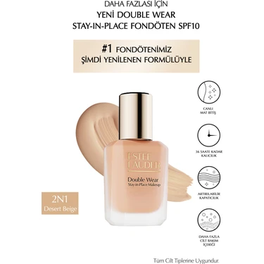 Estee Lauder Double Wear Stay-In-Place Fondöten SPF10 Canlı Mat Bitiş (2n1 Desert Beıge)