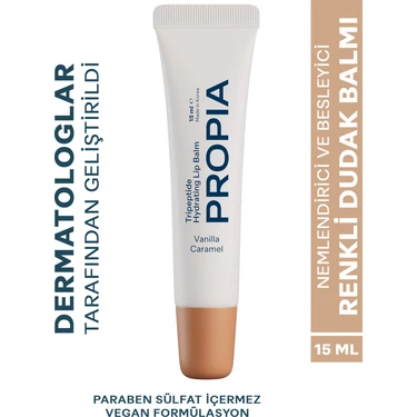 Propia Tripeptit Lip Balm | Nemlendirici Besleyici Dolgunlaştırıcı Vanilya Karamel Renkli Dudak