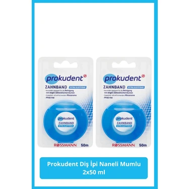 Prokudent Diş Ipi Naneli Mumlu 2X50