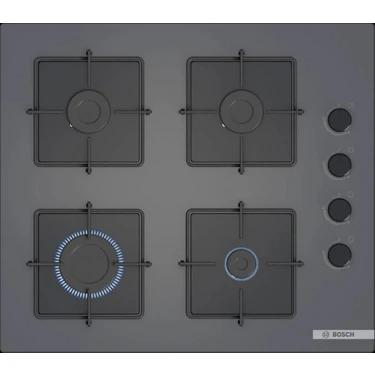 Bosch POP6C9P31O Gazlı Ocak 60 cm Sert Cam Antrasit Gri Serie