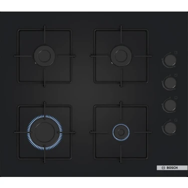 Bosch POP6C6P31O Gazlı Ocak 60 cm Sert Cam Siyah Serie