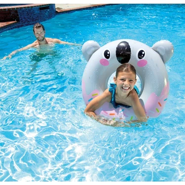 intex Koala  Basklı Simit +8 Yaş Yüzme Simidi Havuz Deniz Şişme Yüzücü  Sea Ring