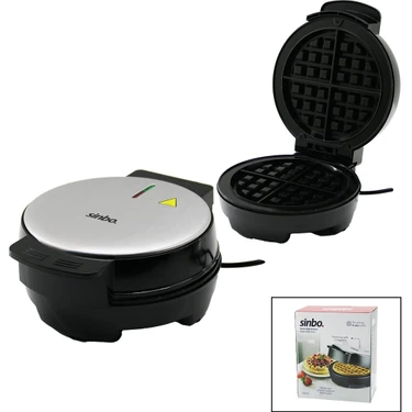 Selfbuysell Belçika Waffle Makinesi Elektrikli 4 Waffle - Yapışmaz Döküm Plaka Paslanmaz Çelik Üst