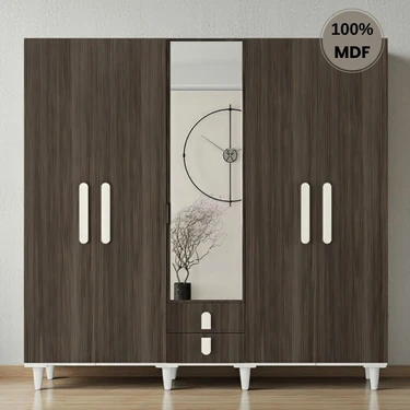 Flances Berceste 5 Kapak Ayaklı Tasarım Aynalı Country Mdf