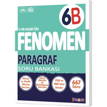 Fenomen Yayıncılık Fenomen Okul 6. Sınıf Paragraf Soru Bankası (B)2025 Basım /