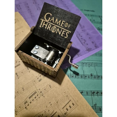 Müzik Ve Herşey Müzik Kutusu Game Of Thrones Ahşap Model 4.5cm x 5cm x 7cm Özel