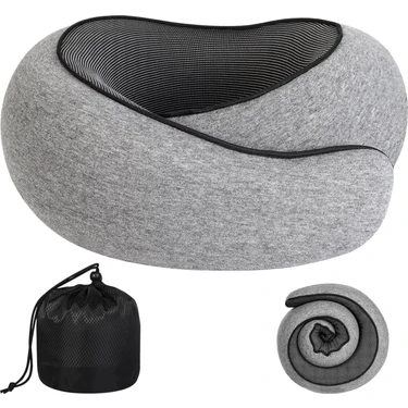 Visco Planet Ortopedik Spiral Boyun Destekli Seyahat Yastığı %100 Ortopedik