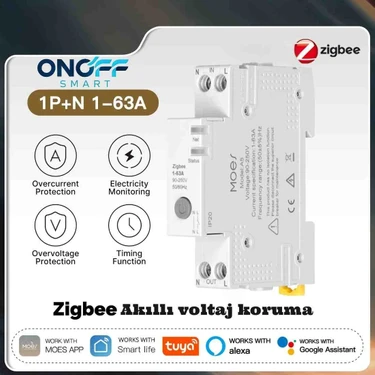 Onoffsmart Tuya Zigbee Akıllı Yüksek Voltaj Koruma Düşük Voltaj Koruma Güç Tüketimi Zamanlama