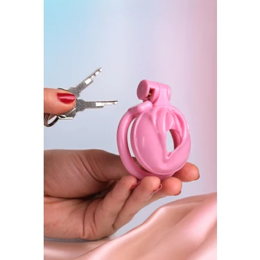 Femstar Pembe Sissy Chastity Cage Bekaret Esaret Kafesi Fantezi Penis