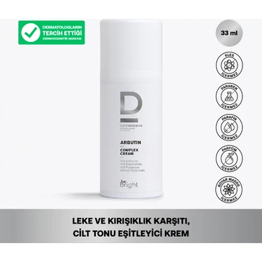 Dermoskin Arbutin İçeren Krem - Ton Eşitleyici ve Leke Karşıtı, 33 ml (Karma Ciltler
