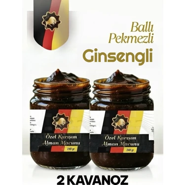 2 x 240 gr Alman Ginseng Multivitamin Macunu Keçiboynuzu Pekmezli Ballı Ginsengli Polenli Macun Güç