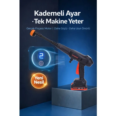 Okaoda Oto Araba Yıkama Için Şarjlı Yüksek Basınçlı Temizleme Tabancası | Saf Bakır Fırçasız