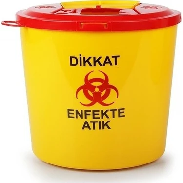 Muhtelif Tıbbi Atık Çöp Kovası 10 Lt - 40