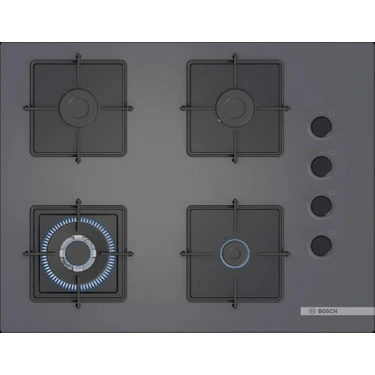 Bosch POH7C9P31O Gazlı Ocak 67 cm Sert Cam Antrasit Gri Serie