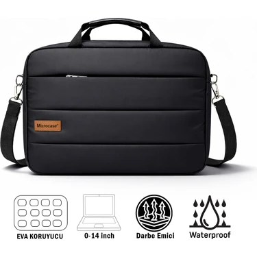 Microcase Samsung Tab S10 Ultra 14.6 Inch Tablet ile Uyumlu Notebook Macbook Evrak Çantası Siyah