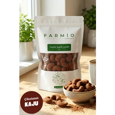 Farmio Çikolata Kaplı Kaju 200GR – Sütlü Çikolata Kaplı Kakaolu