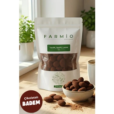 Farmio Çikolata Kaplı Badem 200GR - Sütlü Çikolata Kaplı Kakaolu