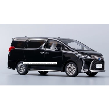 BNG STR Kutulu Koleksiyon 1 / 24 Ölçek Toyota Lexus LM300H Minivan Siyah Metal