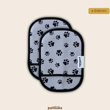 Patilüks 2'li Kedi Köpek Tüy Toplayıcı Eldiven - Kıyafet, Koltuk, Halı İçin Yıkanabilir Temizleme