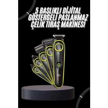 SHC4200 Bfs Unısex Çok Fonksiyonlu Bakım Seti LED Göstergeli Tıraş Makinesi Saç Sakal
