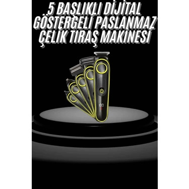 SHC4200 Bfs Saç Sakal Şekillendirici Tıraş Makinesi 5 Başlıklı Paslanmaz Çelik Bıçaklı