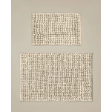English Home Macaroni Kaydırmaz Taban Banyo Paspası Seti 60x90 + 40x60 cm