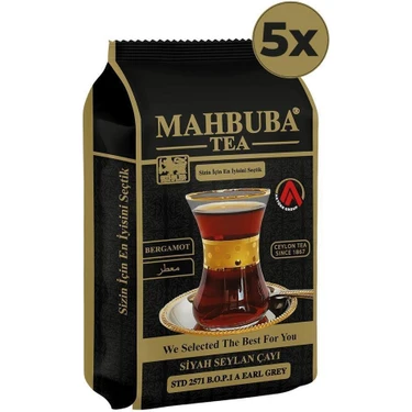 Mahbuba 5x200gr STD 2571 Earl Grey Bergamot Aromalı İthal Seylan Sri Lanka Ceylon Kaçak Siyah