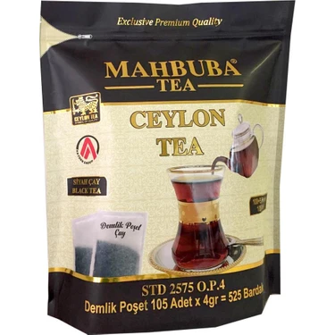 Mahbuba STD 2575 İthal Seylan Sri Lanka Ceylon Kaçak Demlik Poşet Siyah Yaprak Çayı