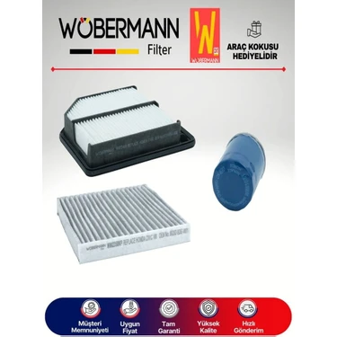 Wöbermann Honda Civic 1.6 FD6 2007-2012 Karbonlu Filtre Bakım Seti 3lü Yüksek