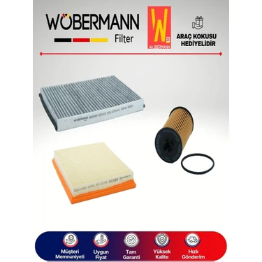 Wöbermann Opel Astra H 1.6 Filtre Bakım Seti 2004-2013 3lü