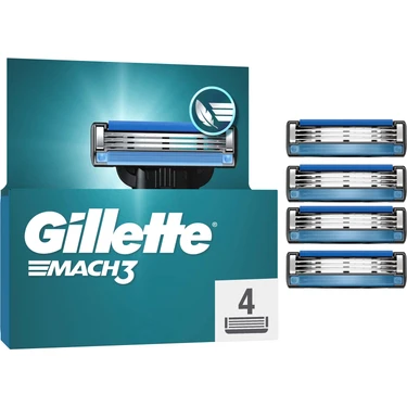 Gillette Mach3 Yedek Tıraş Bıçağı 4'lü Kadınlar İçin Hassas Tıraş Özellikleriyle Güçlü