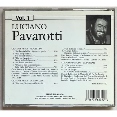 Raks Müzik The Great Tenors Luciano Pavarotti Vol.1 CD Fiyatı
