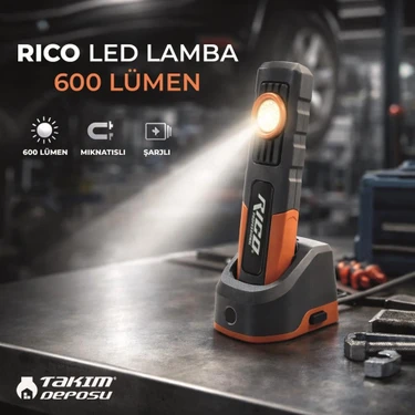 RICO 013-RC0027 Şarjlı İstasyonlu Mıknatıslı Led Lamba 600 Fiyatı