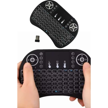 Mini Klavye Gaming Pc Playstation Ledli Mouse Rgb Mouse Bluetooth USB -