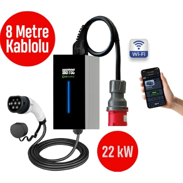 SGSTEC Home 22kW 8Metre Kablolu Elektrikli