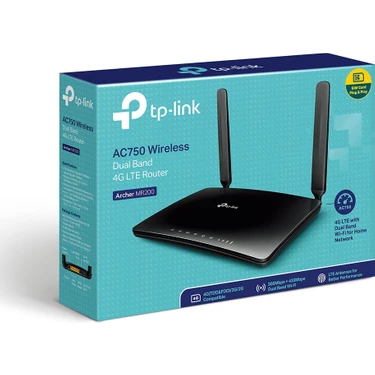 Kaia Life Tp-Lınk Archer MR200, AC750, 4port, 750MBPS, Dual Band Wifi, Masaüstü, Lte Micro Sim Kart