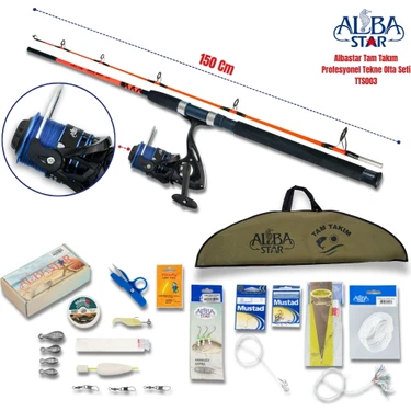 Albastar Tam Takım Profesyonel Tekne Olta Seti TTS003 150 cm Kullanıma Hazır
