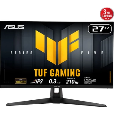 Kaia Life Asus Tuf Gamıng VG27AQ5A 27" 0.3ms, 210Hz, Qhd, Dp, 2xhdmı, Usb, Hoparlör, Fast IPS