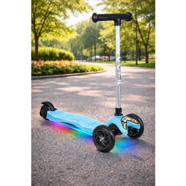 Tois Globy LED Işıklı 3 Tekerlekli Scooter — 4 Kademe, 50–65 cm Yükseklik Ayarlı Çocuk