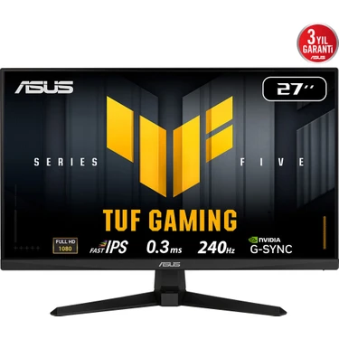 Kaia Life Asus Tuf Gamıng VG279QM5A 27" 0.3ms, 240Hz, Full Hd, Dp, 2xhdmı, Hoparlör, Fast IPS