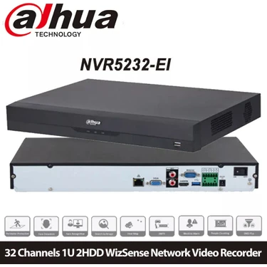 Kaia Life Dahua  NVR5232-EI, 32KANAL, 12MPIX, H265+, 2 HDD Desteği, 1080P Kayıt, 320MBPS Bant