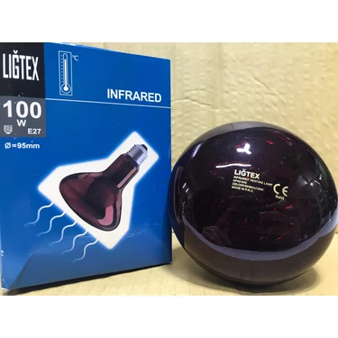 Üzümoğlu Petshop Lığtex 100W Infrared Isıtıcı Lamba 1 Adet Civciv Tavuk