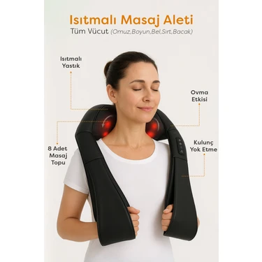 Özbience Isıtmalı Çok Fonksiyonlu Masaj Aleti - Boyun, Sırt, Bel ve Omuz