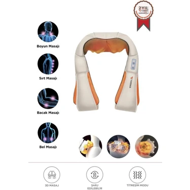 Özbience Oval Isıtmalı Masaj Aleti, Rahatlatıcı Boyun, Sırt, Bel, Omuz ve Bacak