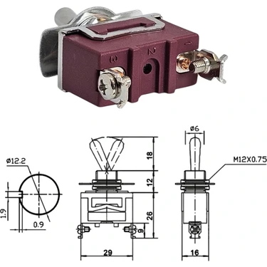 Swion IC-152S-2 Swıon Toggle Switch On-Off 15A 2p Ø12MM Fiyatı