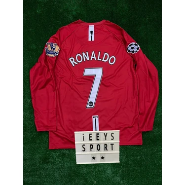 2008 Sezonu Nostalji Cristiano Ronaldo Manchester United Uzun Kol Nostalji Forma / Retro Ronaldo