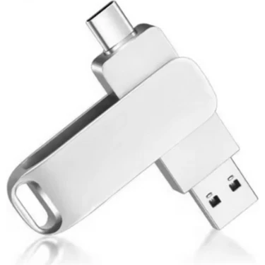 Golden Tech 2 In 1 Çift Taraflı Type-C USB 2.0 Metal USB