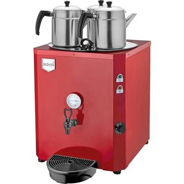 Remta 3 Demlikli 40 Lt Jumbo Çay Makinesi Şamandıralı Kırmızı -